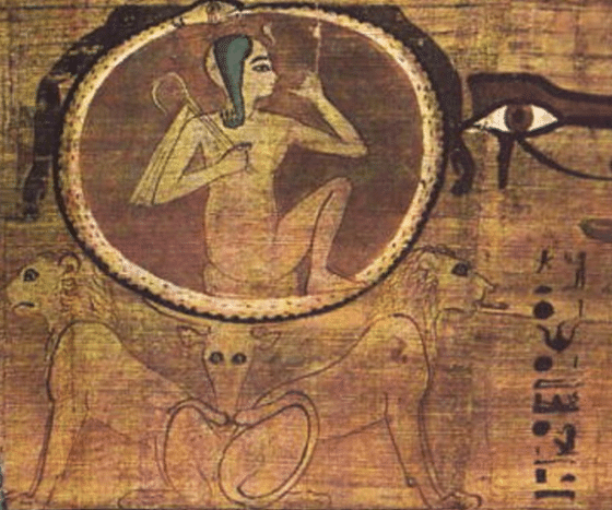 young Horus 'as' his (bennu-) light