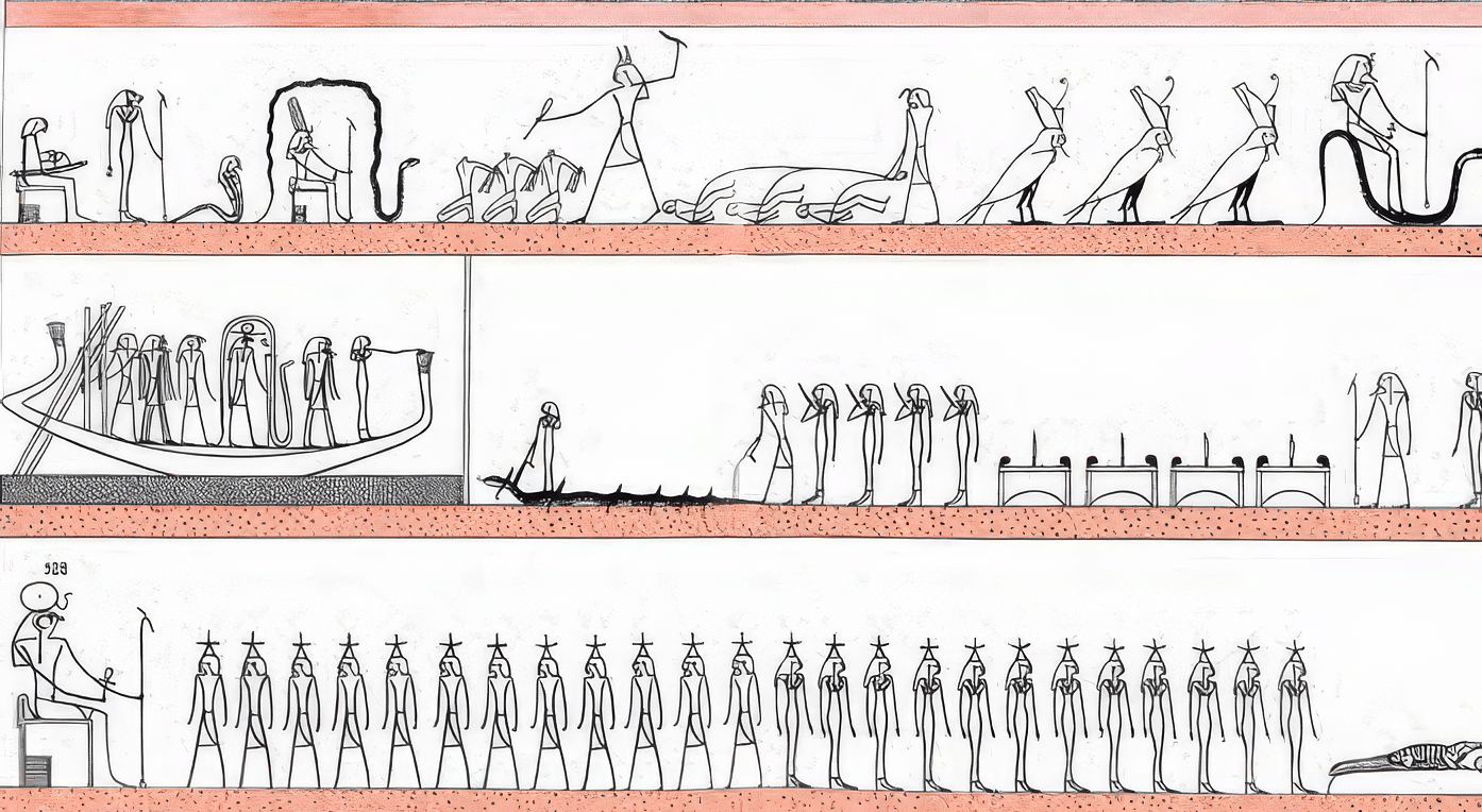 serpent thrust with 6 knives in his back